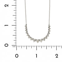 18K White Gold Graduated Diamond Flexible Necklace