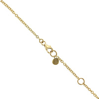 14K Yellow Gold Diamond Bezel Set Dangle Station Necklace