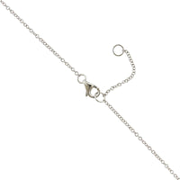 14K White Gold Diamond Cluster Necklace