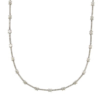 18K White Gold Diamond Choker Necklace