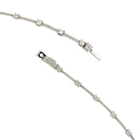 18K White Gold Line Diamond Necklace