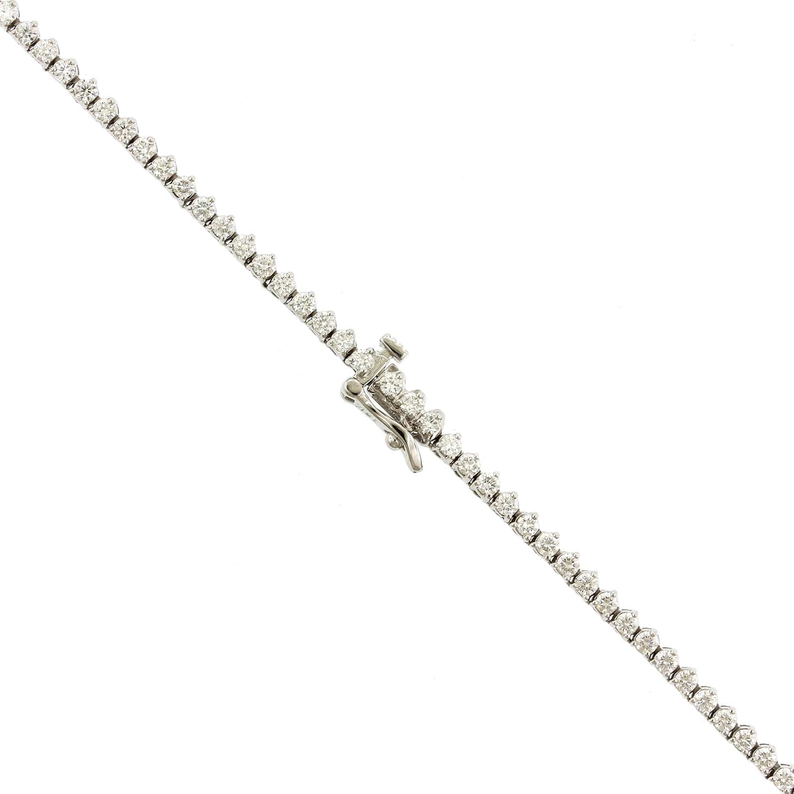 18K White Gold Diamond Tennis Necklace