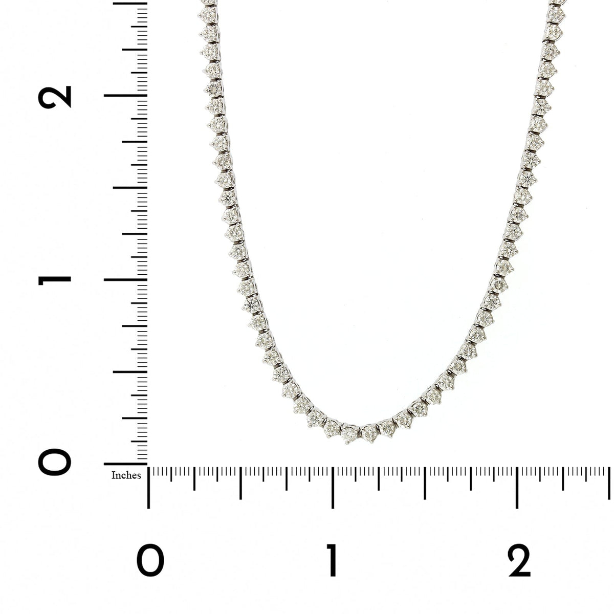 18K White Gold Diamond Tennis Necklace