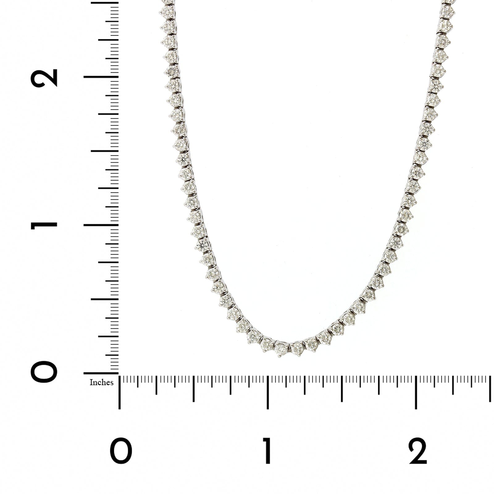18K White Gold Diamond Tennis Necklace