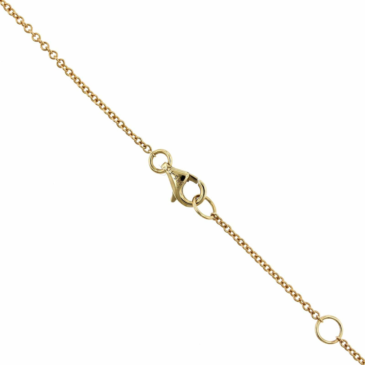14K Yellow Gold Clustered Diamond Necklace