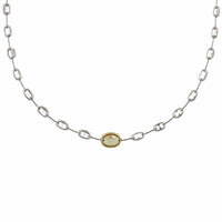 Etho Maria 18K White Gold Oval Diamond Necklace
