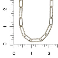 14K White Gold Paperclip Diamond Necklace, 14k white gold, Long's Jewelers