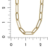 14K Yellow Gold Paperclip Diamond Necklace, 14k yellow gold, Long's Jewelers