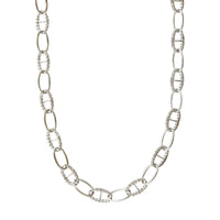 14K White Gold Link Diamond Necklace, 14k white gold, Long's Jewelers
