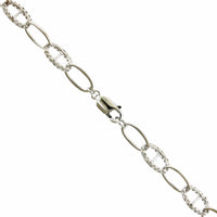 14K White Gold Link Diamond Necklace, 14k white gold, Long's Jewelers