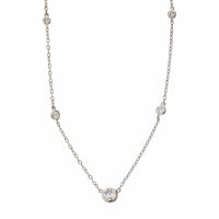 14K White Gold Diamond by the Yard Necklace, 14k white gold, Long's Jewelers