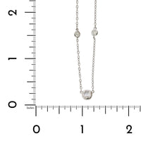 14K White Gold Diamond by the Yard Necklace, 14k white gold, Long's Jewelers