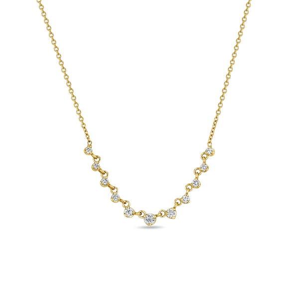 14K Yellow Gold Graduated Diamond Necklace, 14k yellow gold, Long's Jewelers