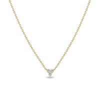 14K Yellow Gold Diamond Trio Necklace, 14k yellow gold, Long's Jewelers
