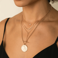 14K Yellow Gold Diamond Trio Necklace, 14k yellow gold, Long's Jewelers