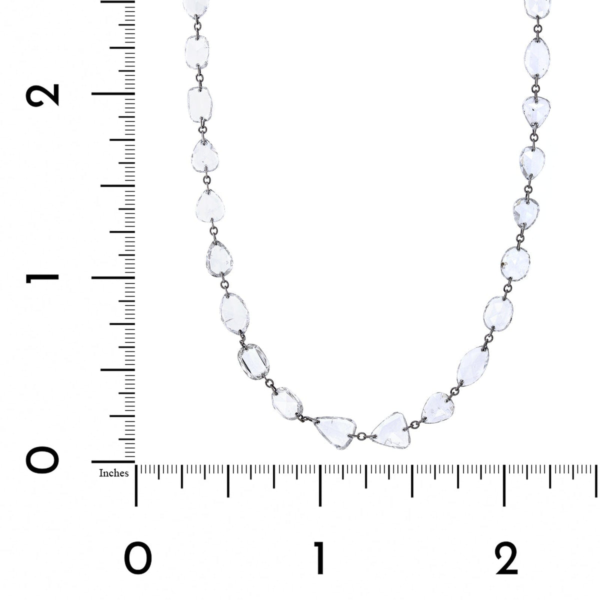 Etho Maria Platinum Rose Cut Multi Shaped Diamond Necklace