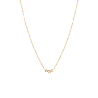 14K Yellow Gold 3 Diamond Necklace, 14k yellow gold, Long's Jewelers