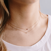 14K Yellow Gold 3 Diamond Necklace, 14k yellow gold, Long's Jewelers