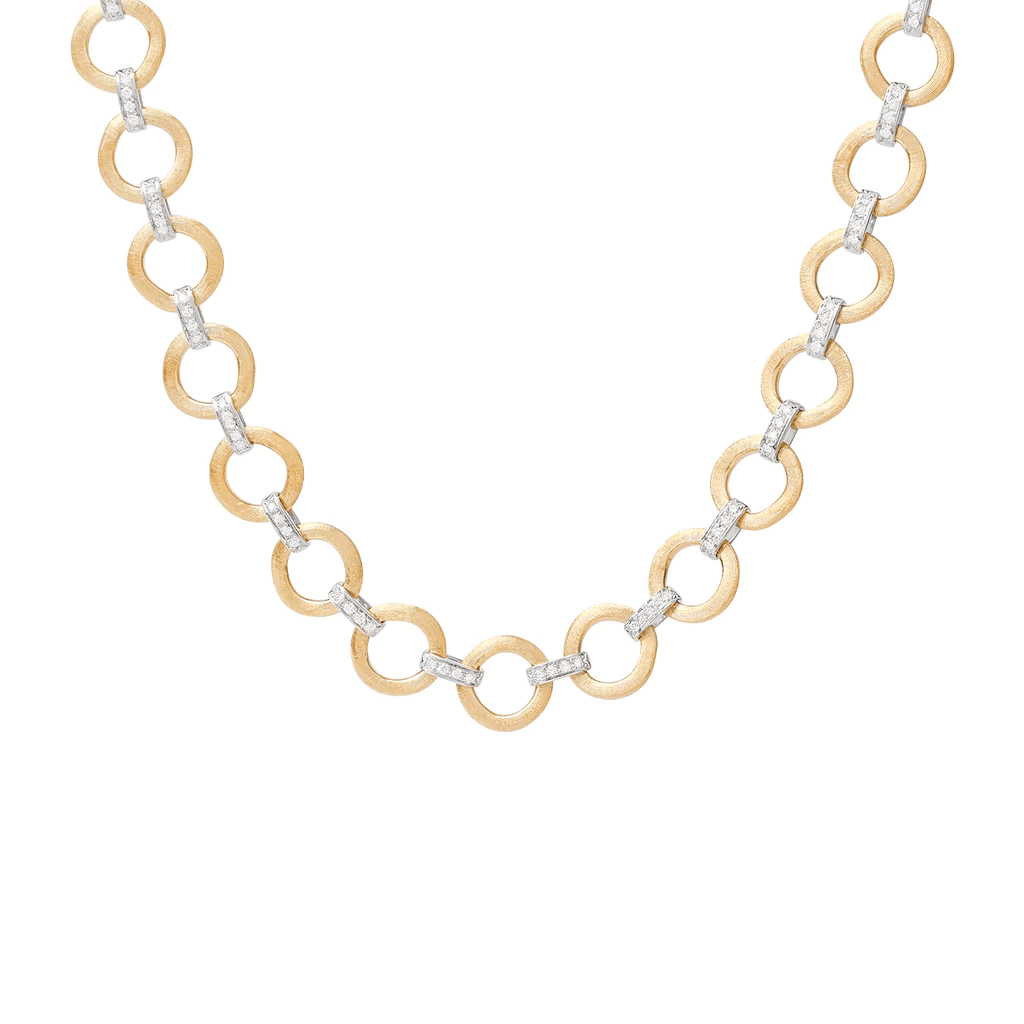 Marco Bicego Jaipur 18K Yellow Gold Diamond Circle Link Necklace