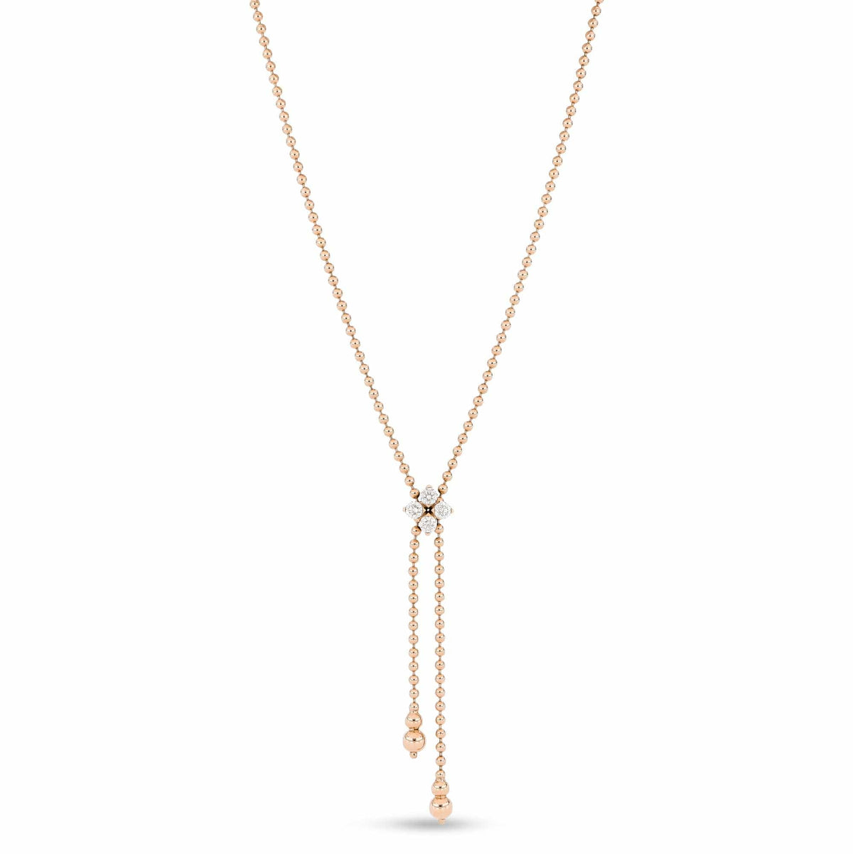 Roberto Coin 18K Rose Gold Diamond Zipper Necklace