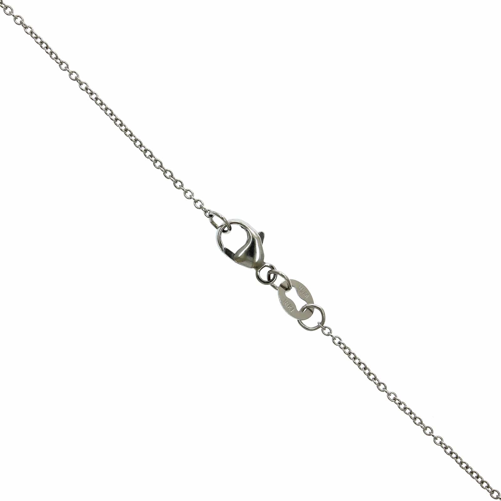 18K White Gold 6 Stone Diamond By The Yard Necklace