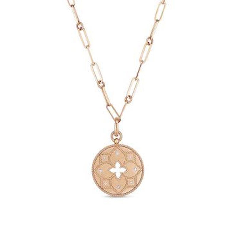 Roberto Coin 18K Rose Gold Pave Diamond Pendant