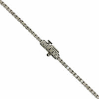 14K White Gold 4 Prong Diamond Line Necklace