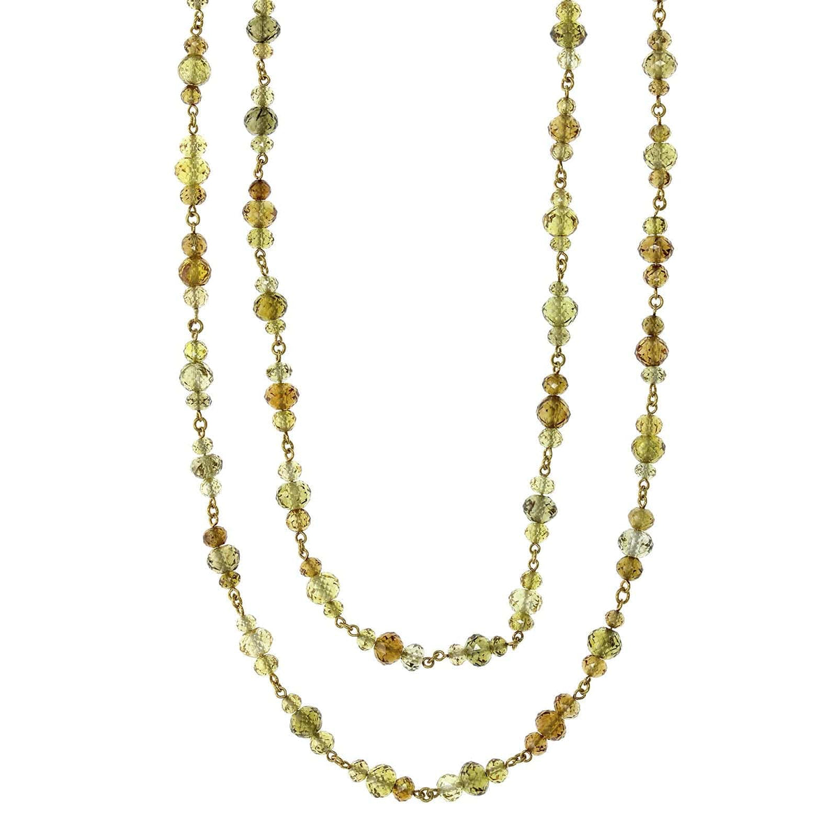 18K Yellow Gold Fancy Colored Diamond Necklace, Long's Jewelers