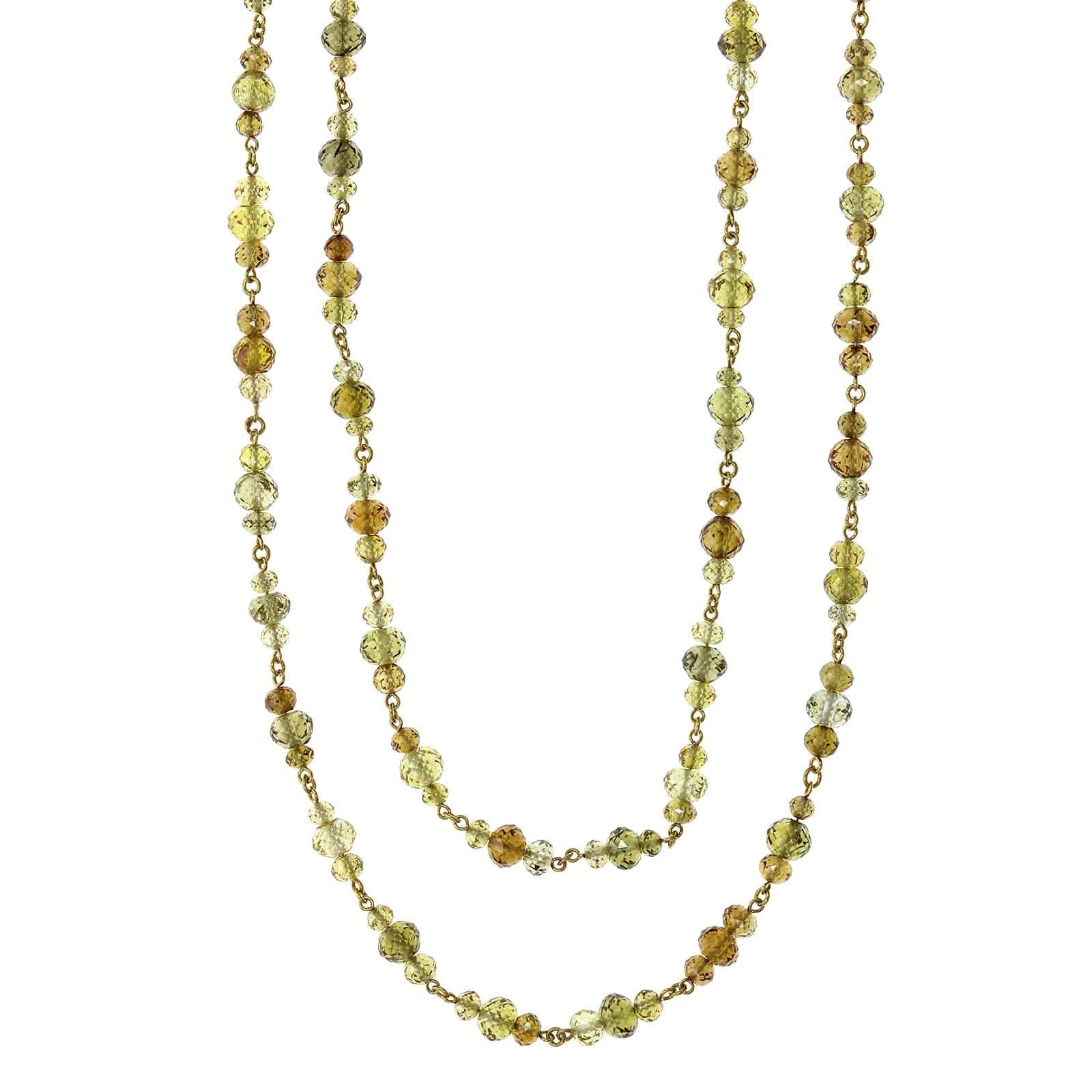 18K Yellow Gold Fancy Colored Diamond Necklace, Long's Jewelers