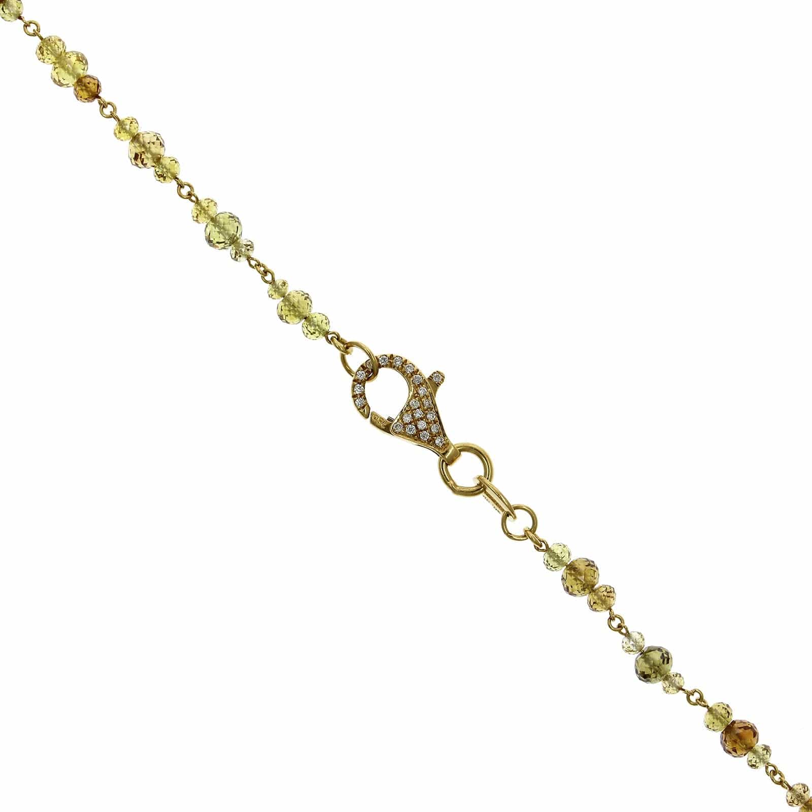 18K Yellow Gold Fancy Colored Diamond Necklace, Long's Jewelers