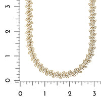 18K Yellow Gold Diamond Floral Pattern Necklace
