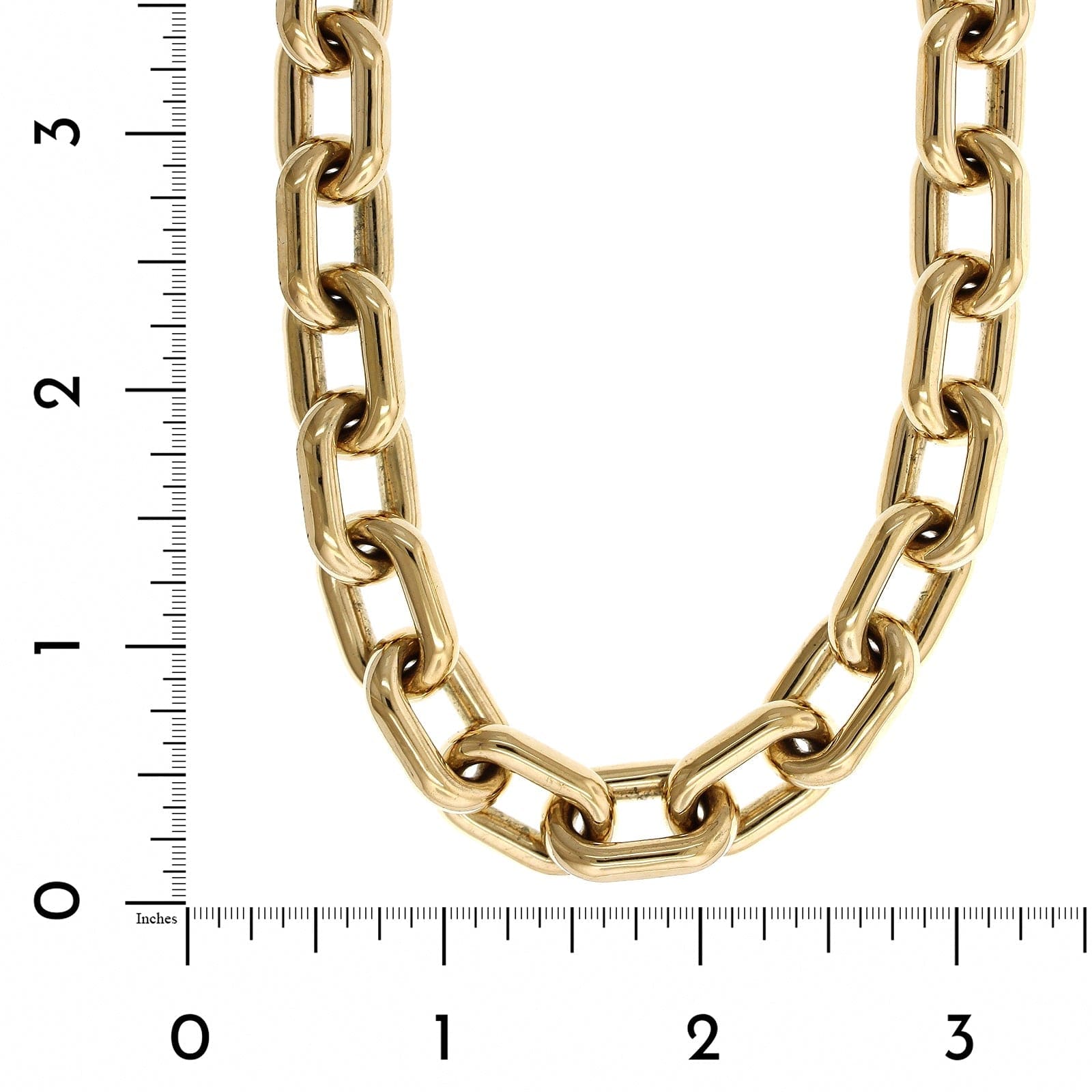 18K Yellow Gold Diamond Square Link Necklace, 18k yellow gold, Long's Jewelers
