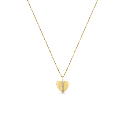 14K Yellow Gold Pave Diamond Heart Pendant, 14k yellow gold, Long's Jewelers