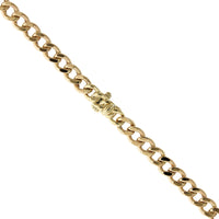 14K Yellow Gold Curb Link Diamond Heart Station Necklace, 14k white gold, Long's Jewelers