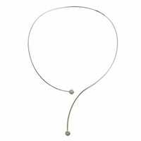 18K White Gold Diamond Collar Asymmetric Necklace