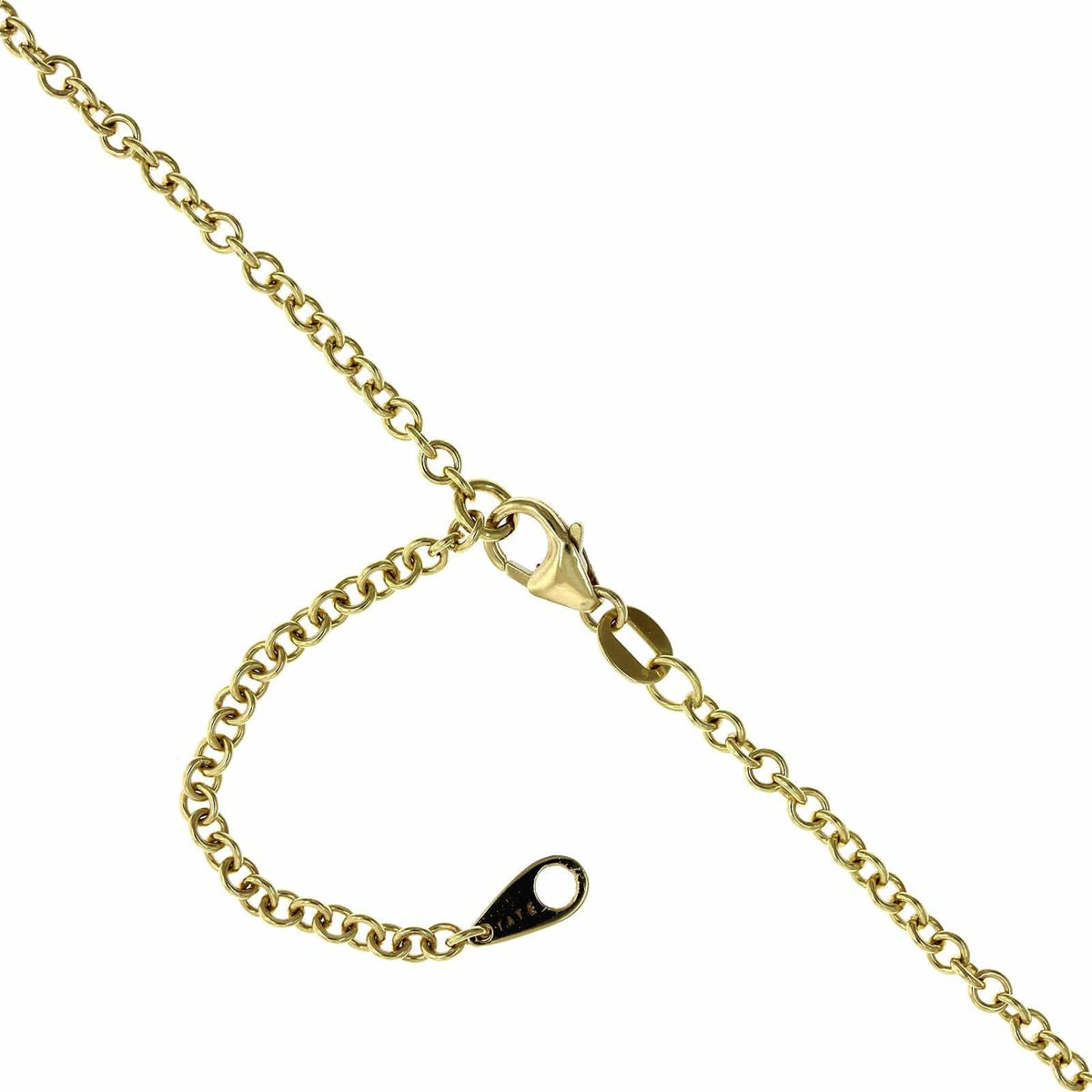18K Yellow Gold Multi Shape Diamond Station Necklace