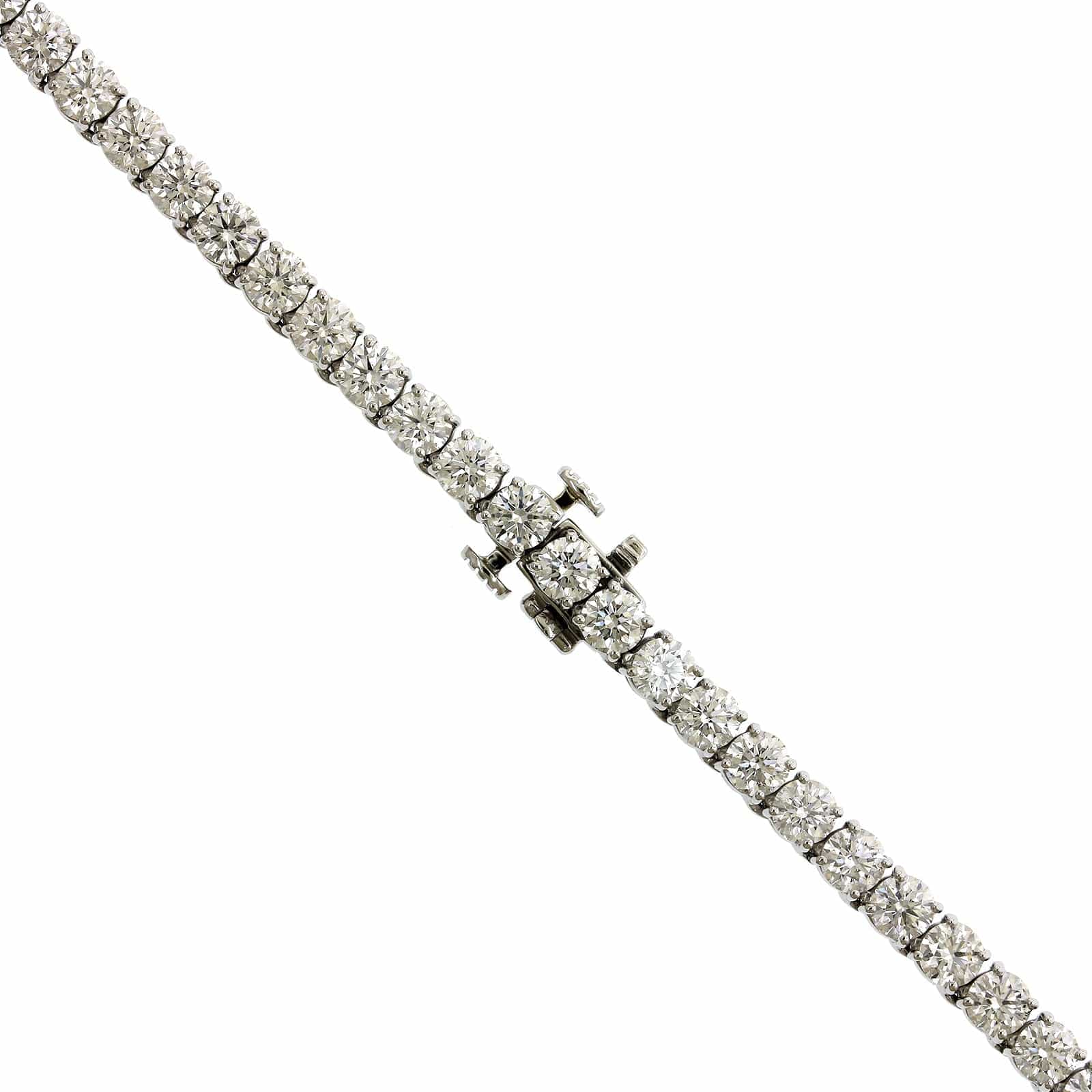 Platinum 4 Prong Diamond Line Necklace, Platinum, Long's Jewelers