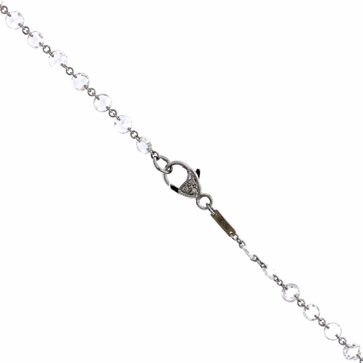 Etho Maria 18K White Gold Rose Cut Diamond Necklace