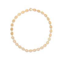 Lunaria 18K Yellow Gold Pave Diamond Necklace, Long's Jewelers