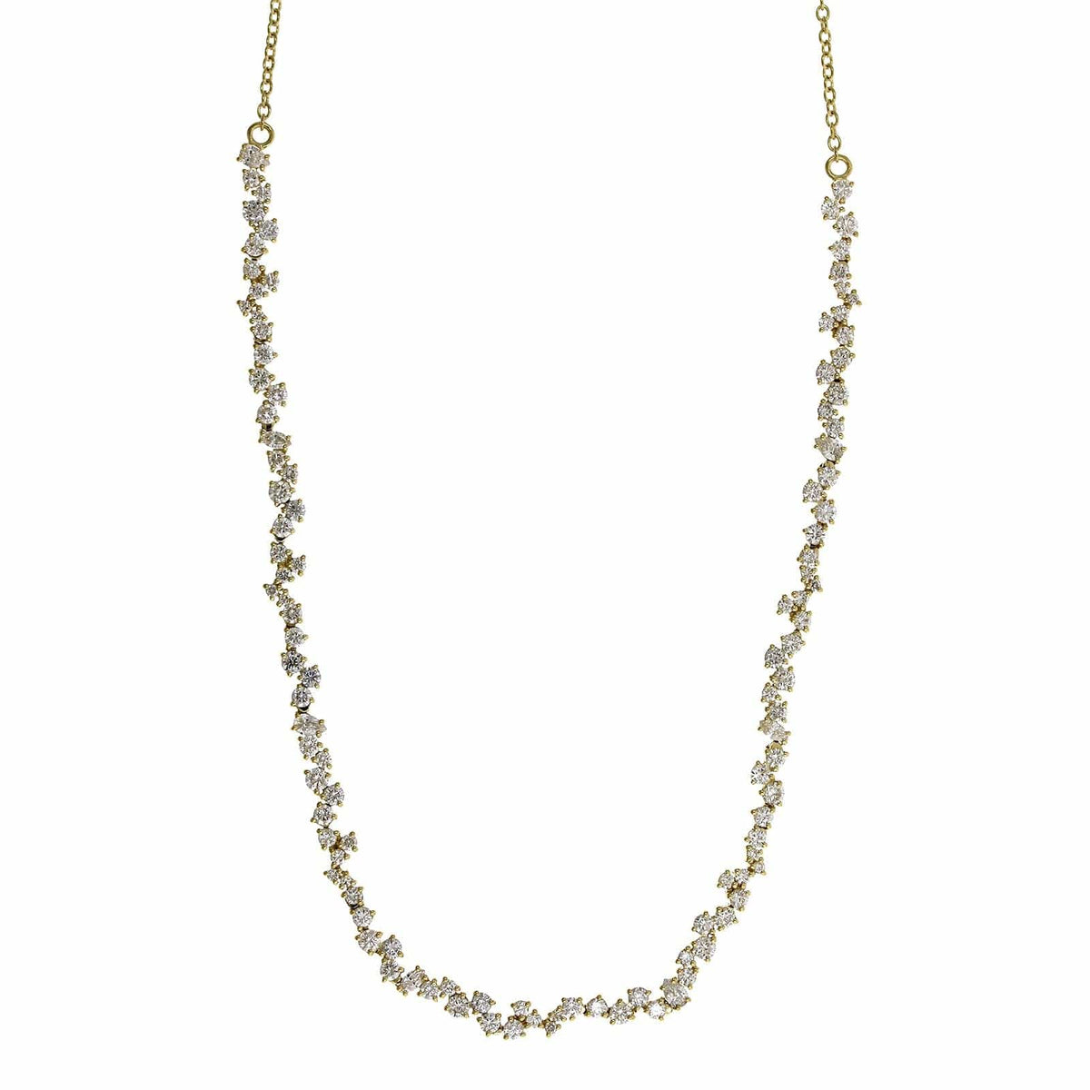 Penny Preville 18K Yellow Gold Diamond Half Choker Necklace