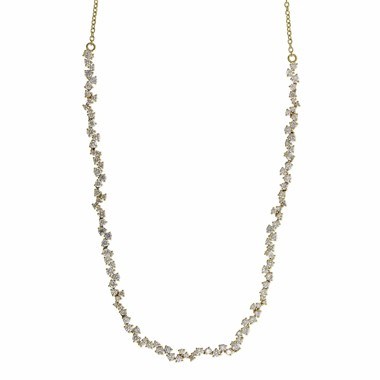 Penny Preville 18K Yellow Gold Diamond Half Choker Necklace