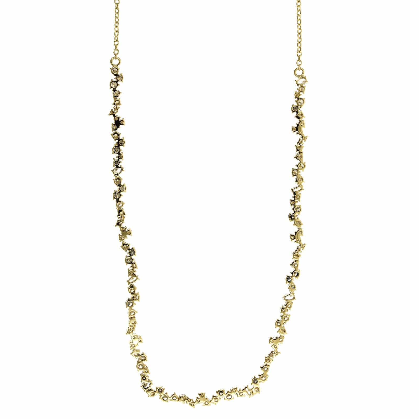 Penny Preville 18K Yellow Gold Diamond Half Choker Necklace