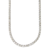 18K White Gold Diamond Tennis Necklace