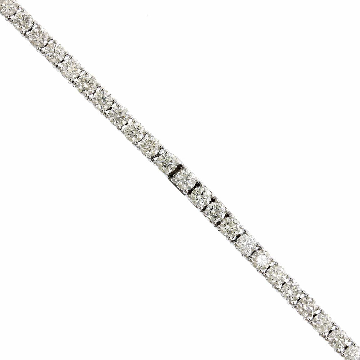 18K White Gold Diamond Tennis Necklace