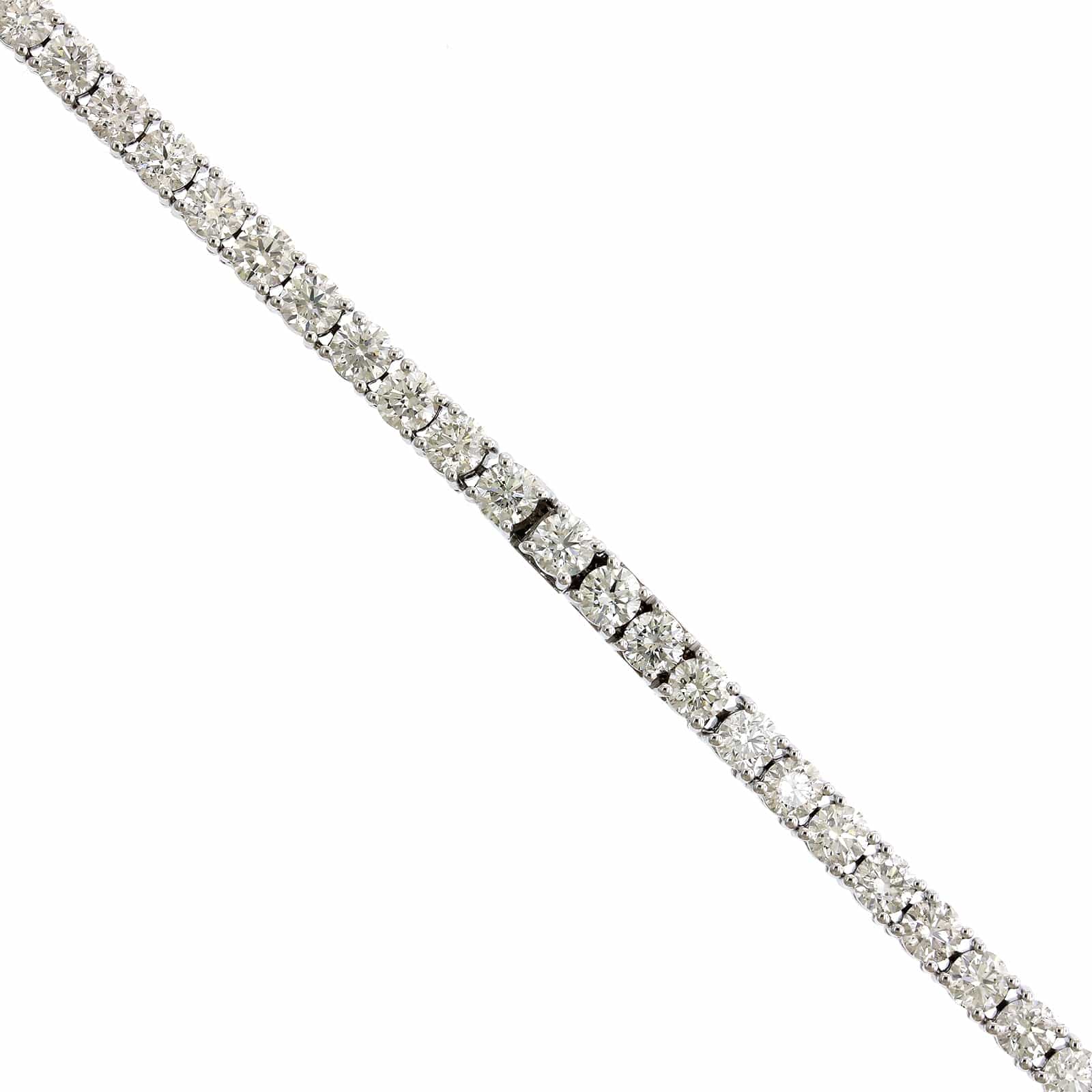18K White Gold Diamond Tennis Necklace