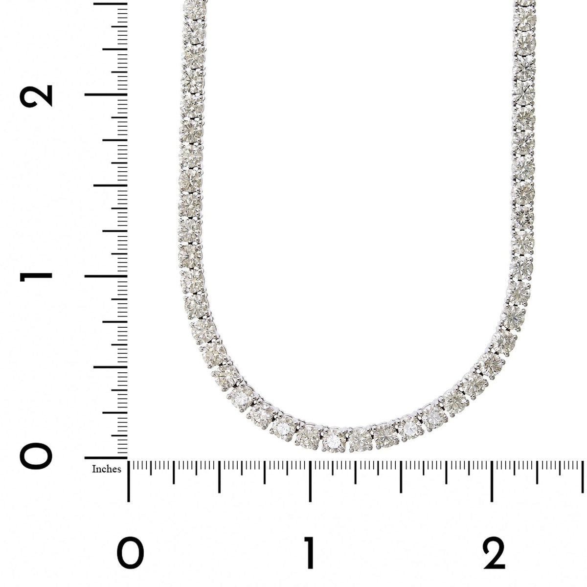 18K White Gold Diamond Tennis Necklace