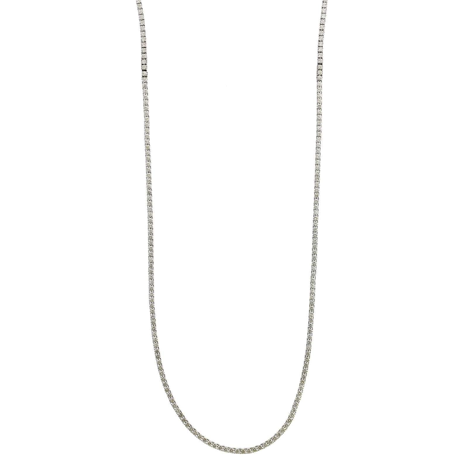 18K White Gold Diamond Opera Necklace