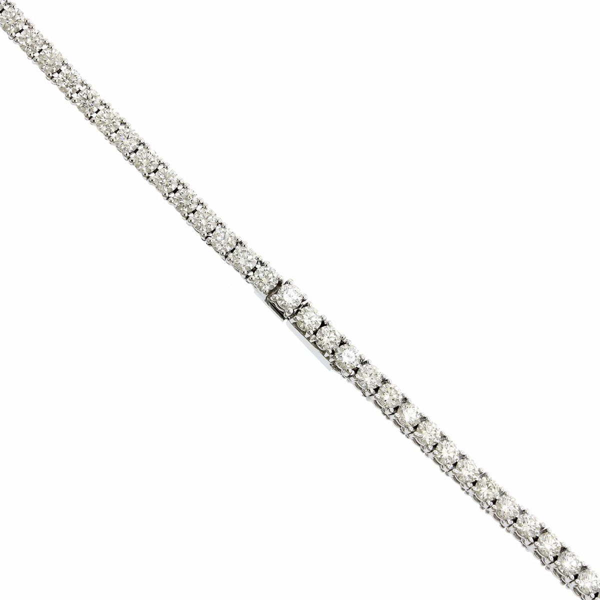 18K White Gold Diamond Opera Necklace