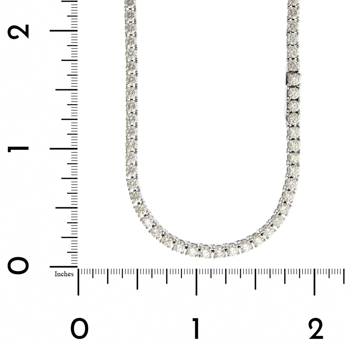 18K White Gold Diamond Opera Necklace