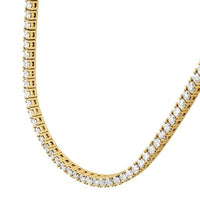 18K Yellow Gold Half Line Diamond Necklace, 18k yellow gold, Long's Jewelers